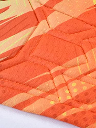 Fldy Kids Boys Soccer Goalie Shirt Youth Padded Goalkeeper Jersey And Pants Set Sports Team Uniforms Tracksuit Set Orange 15-16 Years #TOP4