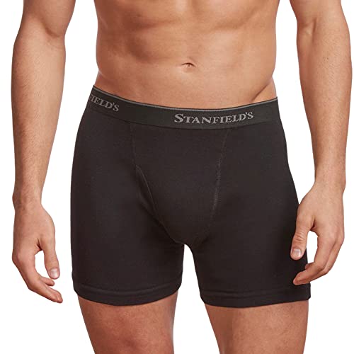 Stanfield's Men's Big and Tall Cotton Boxer Brief Underwear (2 Pack), Black, 3X-Large by Stanfield's - Used condition - CA$25.78