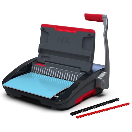 GBC Binding Machine, CB20 CombBind Punch and Comb Binding Machine, Punches 20 Sheets, Binds 330 Sheets (WSM200025)