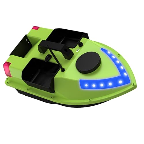 Bateau d'appât de pêche GPS télécommandé avec LED nocturne et 99 waypoints