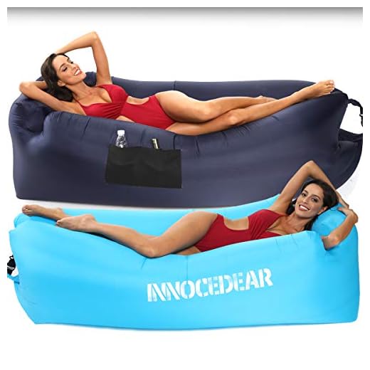 INNOCEDEAR 2 Pack Inflatable Lounger Air Sofa Hammock,Inflatable Couch Air Chair,Camping Accessories,Waterproof Anti-Air Leaking for Outdoor Backyard Beach Traveling Picnics & Music Festivals