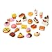 25PCS Pencil Erasers Assorted Food Cake Dessert Puzzle Toys Earsers For Kids（25 different Style randomly selected from as shown in the picture）-By LW Funny Toys