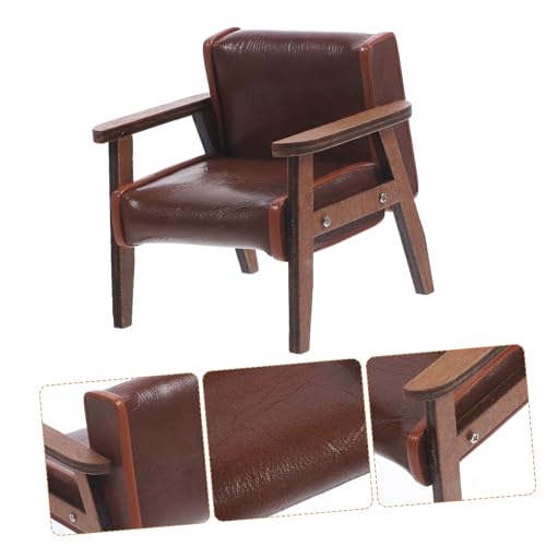 NAMOARLY Cadeira em miniatura cadeira de casa de bonecas móveis em miniatura móveis de madeira em mi