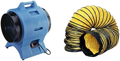 Schaefer Americ VAF3000A Confined Space Ventilation Blower Fan and 12" x 25 Foot Ducting Kit