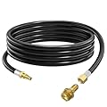 Kohree 12FT Propane Quick Connect Hose for RV to Gas Grill, Propane Converter Replacement for 1LB Throwaway Bottle Connects 1 LB Portable Appliance to RV 1/4" Female Quick Disconnect