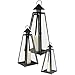 Produktbild Multistore 2002 3er Set Laterne Windlicht Gartenlaterne Gartenlampe Gartenleuchte Metalllaterne Metallgestell mit Glasfenster