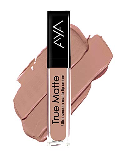 Image of AYA True Matte Liquid Lipstick, Ultra Smooth Matte Lip Cream, Set of 6 | Smooth Lip Color, Weightless Finish Intense Color Payoff | Silky Matte Finish | Long Lasting Matte Finish | Matte Lipstick Liquid