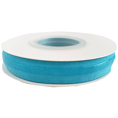 Multi Colors Stretchy Silicone Elastic Tape 5/8'' Width for Garment Accessory & Hairbow 5 Yards per Roll (Turquoise)