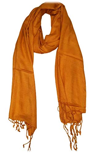 Women's Light and Soft Rayon Stole (Golden Yellow, Free Size )-picture-41