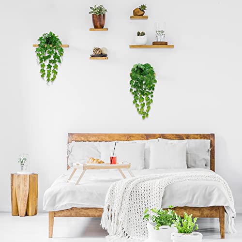 Cewor 3 Pack Fake Hanging Plants Artificial Potted Plants Small Faux Hanging Vines In Pots For Indoor Outdoor Office Room Decor(Green) #TOP5