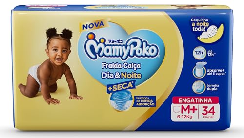 MamyPoko Fralda-Calça Dia&Noite M 34 Unidades