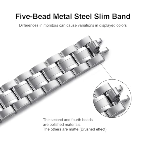 STIROLL Thin Replacement Band Compatible for Apple Watch 38mm 40mm 41mm 42mm(Series 11 10), Stainless Steel Metal Wristband Women Men for iWatch Ultra SE Series 9 8 7 6 5 4 3 2 1, Silver2