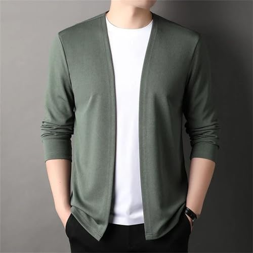 Men's Casual Solid Long Sleeved Cardigan Cloak Fashionable Comfortable Top2