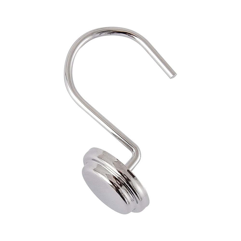 Utopia Alley Shower Rings Hooks, Shower Curtain Rings Hooks for Bathroom, Rust Resistant Shower Curtain Hooks Rings, Set of 12 (Chrome)