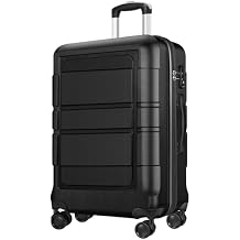 Carry On Luggage 22x14x9 Airline Approved, Suitcase with Spinner Wheels 20 Inch, Black