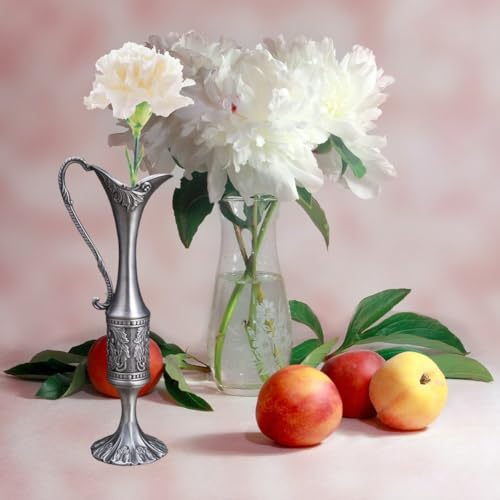 Vase en métal gaufré stable pour fleurs et décor de maison
