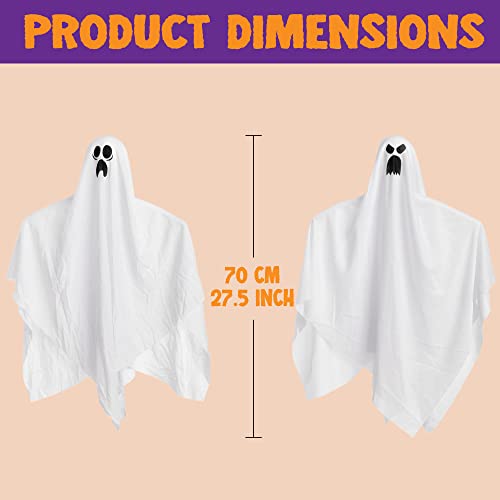 Joyin 27.5" Halloween Hanging Ghosts (5 Pack) For Halloween Party Decoration, Cute Flying Ghost For Front Yard Patio Lawn Garden Party Décor And Holiday Halloween Hanging Decorations #TOP4