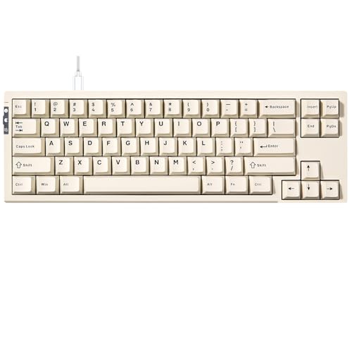 YUNZII RT68 Rapid Trigger Gaming Keyboard,Hall Effect Magnetic Switch,68 Keys,RGB Backlit RGB,Gasket Mount Hot Swap Struture,Adjustable Actuation TKL for Mac/Win(Beige, Outemu Switch)