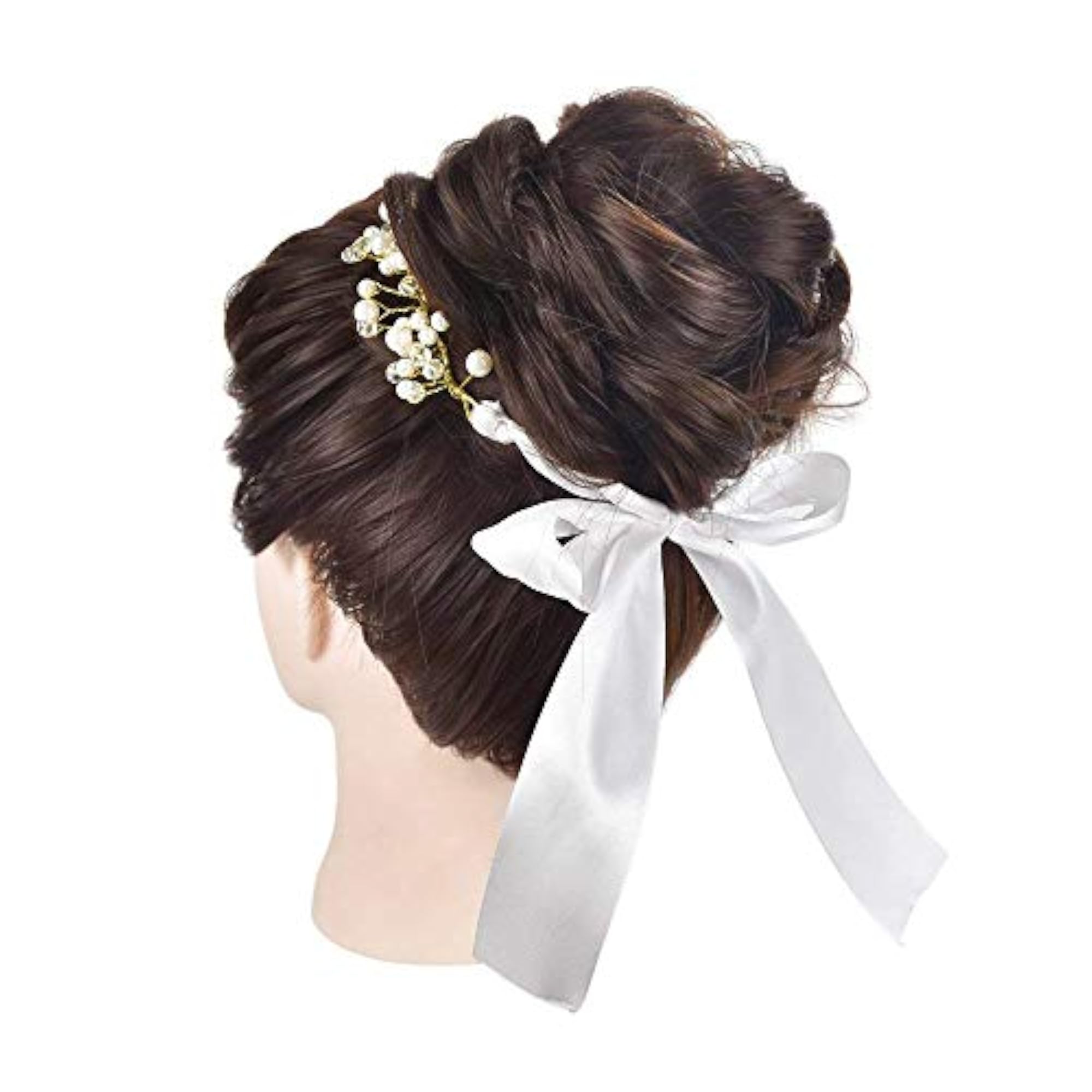 Dark Brown Dummy Hair Mannequin for Styling, 30 Inch