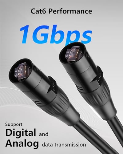Cable Ethernet Cat6 Shielded Ethercon 3.2 ft RJ45 Negro miniatura 4