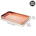 mDesign Modern Decorative Metal Guest Hand Towel Tray Holder Organizer for Disposable Paper Napkins, Jewelry, Makeup - Bathroom Vanity Sink Counter Organization - Unity Collection - Rose Gold