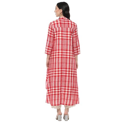 Image of BIBA Women Cotton Straight Dyed Suit Set
