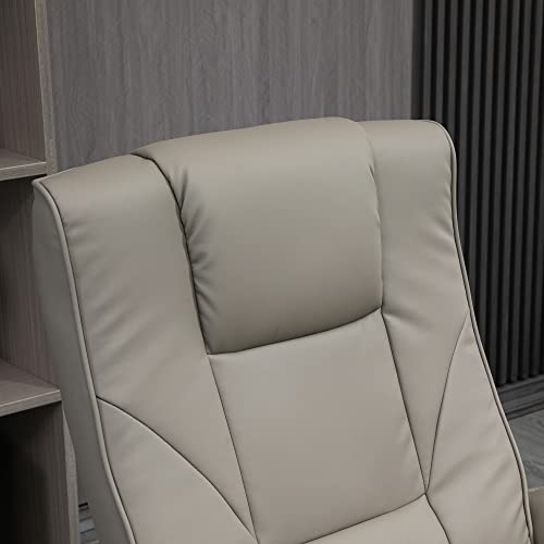 Homcom Massage Recliner Chair With Ottoman, Electric Faux Leather Recliner With 10 Vibration Points And 5 Massage Mode, Swivel Reclining Chair With Remote Control, Wood Base And Side Pocket, Grey #TOP7