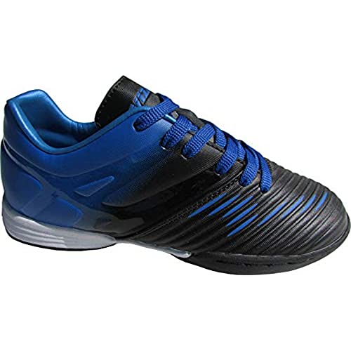 Vizari Kids Liga In Indoor Soccer Shoes | Boys And Girls (Blue/Black, 8) #TOP1