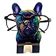 Guador Brillenhalter, Sonnenbrillen Präsentationsständer Wooden Spectacle Holder Kreativer Brillenhalter Wand Holz-Tier-Brillenständer Lustige Dekorativer Brillen (Cooler kleiner Hund)