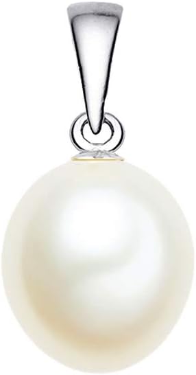Drop Shaped Cream South Sea Cultured Pearl Pendant AAAA Quality 14K White Gold