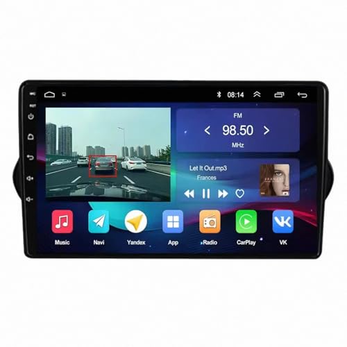 Radio coche 2 DIN para Fiat EGEA Tipo con pantalla CarPlay, Bluetooth y cámara trasera