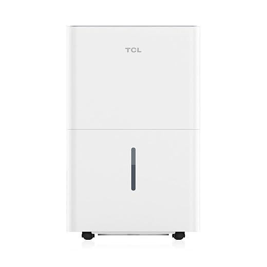 TCL 25-Pint Capacity Quiet, Energy Efficient Portable Dehumidifier, Precise Humidity Control, Bucket or Continuous Drain, Compact Humidity Absorber for Home, Attic, Garage & Rooms up to 2000 Sq Ft
