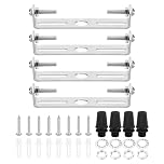 TOP-VIGOR 4Sets Light Fixture Ceiling Bracket, 80mm Ceiling Light Plate Kit, Light Fixture Mounting Bracket Plate Steel Crossbar for Home Office Pendant Wall Light, with Screw Washer Nut Kit