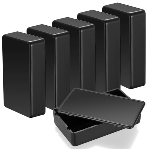 6 Pcs Boîtes de Jonction, Boîtiers électroniques en Plastique Cas de Projet, Boîtier de Câblage, Boîte de Connexion de Câblage pour Électrique (Noir, 85x50x21mm)
