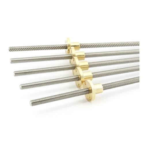 Tige filetée trapézoïdale T8 540mm en acier 304 pour guidage rigide