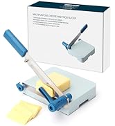 KITCHENDAO Multipurpose Cheese and Food Slicer with Adjustable Thickness Dial, Dual-Blade Cutting...