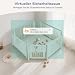 jeeber 2K/3MP WLAN Babyphone mit 2 Kameras App,5-Zoll-IPS Baby Monitor,360°