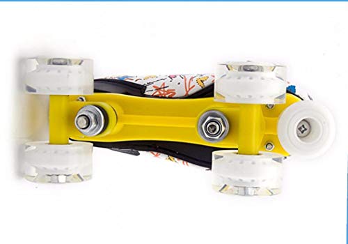 Gets Roller Skates, Classic High-Top For Adult Outdoor Skating Light-Up Four-Wheel Roller Skates For Teens And Youth (Black With Light,7) #TOP5