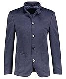 Roy Robson Herren Jersey Sakko mit Stehkragen-Slim Fit Business-Anzug Jacke, Navy, 46