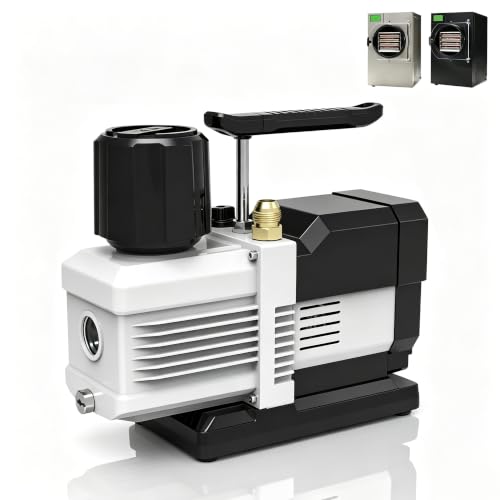 Harvest Right Freeze Dryer Vacuum Pump Replacement - Vacuum Pump Compatible with S/M/L Freeze Dryer, 110V 60Hz, 8m³/h, 2 Pa Ultimate Vacuum, Gas Ballast, Oil Mist Filter, Ultra-Quiet ≤57dB