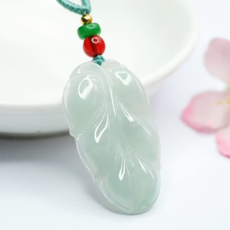 翡翠叶子吊坠玉石玉器金枝玉叶挂坠项链珠宝礼物直2