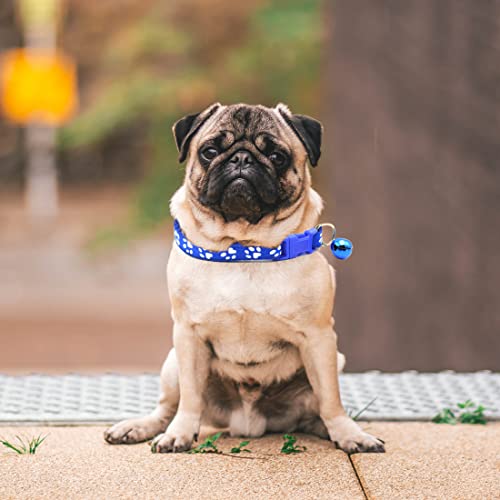 LEEQBCR 6-teiliges Welpenhalsband separates Welpen-ID-Halsband verstellbare Schnellverschluss-Schnalle reflektierendes Haustierhalsband Katzenhalsband weiches Nylon verstellbar kleiner Hund