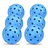 FoDau770 6pcs Pickleball Balls, 40 Holes Outdoor/Indoor...