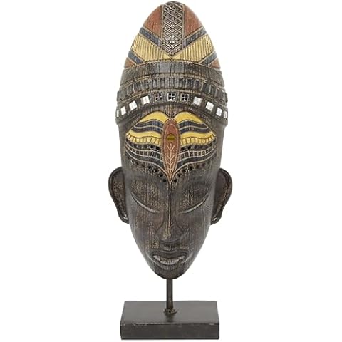 Deco 79 Polystone African Mask Sculpture Cover