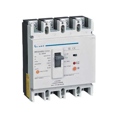 Disjoncteur différentiel 4P triphasé boîtier moulé 4300 avec coupure instantanée 300mAG