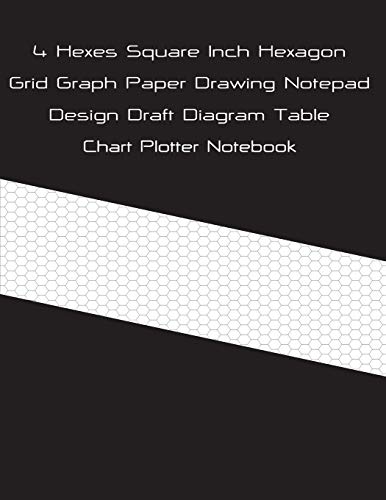 4 Hexes Square Inch Hexagon Grid Graph Paper Drawing Notepad Design Draft Diagra: Bullet Journal Stencil Planner Figure Great For Student College Teachers Architects Designer Artists & Contractors