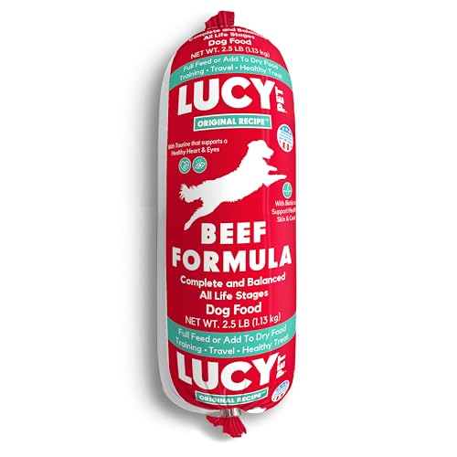 Lucy Pet Products Beef Formula Dog Food Roll 2.5 lb, (100600046)