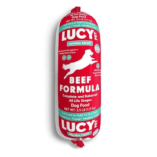 Lucy Pet Products Beef Formula Dog Food Roll 2.5 lb, (100600046)