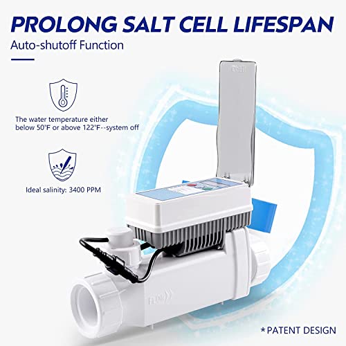 Blue Works Salt Chlorine Generator Up To 40K Gallon Salt Pool Compatible With Pentair Intellichlor Ic40 Plumbing, Saltwater Pool System Including Power Center, 2 Year Limited Warranty #TOP4