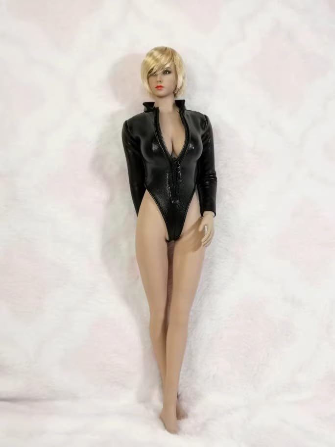 Combinaison en cuir 1/6 vêtement souple sans pli pour figurine moto
